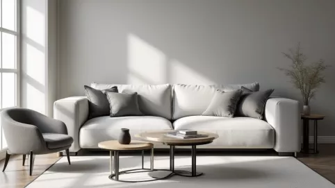szary salon jakie meble