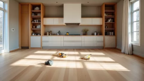 Układanie paneli w pokoju z meblami